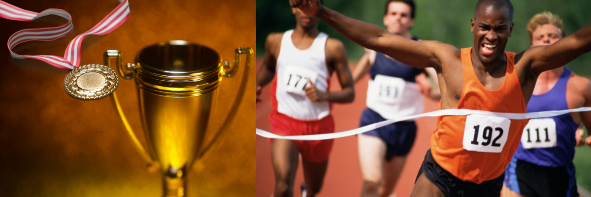 Track nd field winner and trophy and medal awards