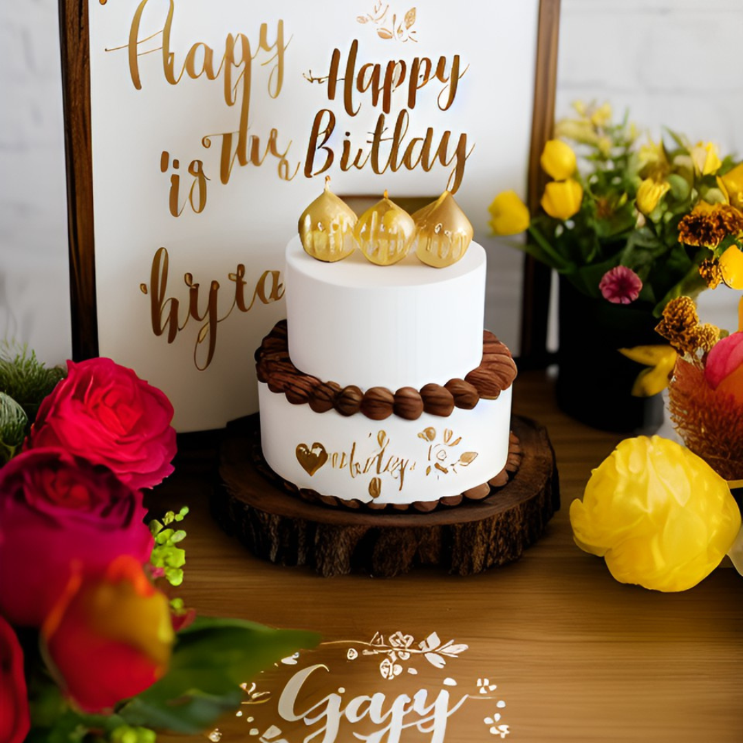 Happy Birthday lettering cut outs